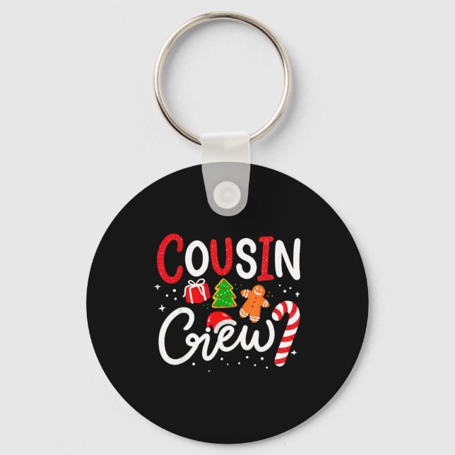 Porte-clés Matching Cousin Crew Christmas 2025 Family Holiday (Recto)
