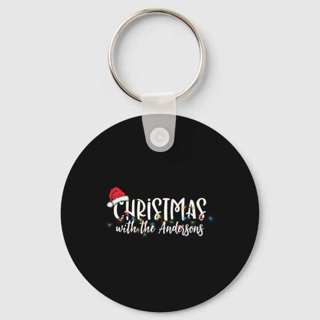 Porte-clés Matching Family String Lights Santa Hat Christmas  (Recto)