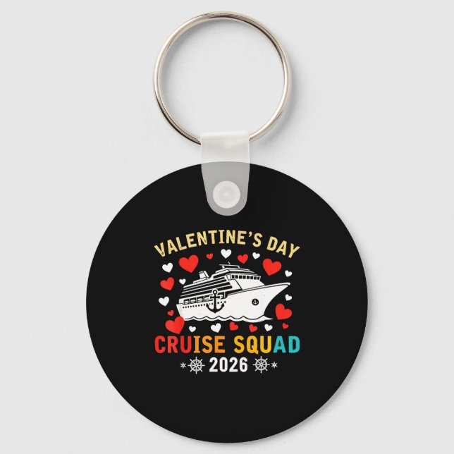 Porte-clés Matching Valentines Cruise Squad 2026 Cruise Ship  (Recto)