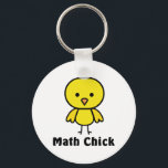 Porte-clés Math Chick<br><div class="desc">Si vous êtes braineux et aimez les mathématiques,  se vanter un peu avec ce mignon t-shirt Math Chick!</div>