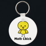 Porte-clés Math Chick<br><div class="desc">Si vous êtes braineux et aimez les mathématiques, se vanter un peu avec ce mignon t-shirt Math Chick!</div>