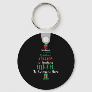 Porte-clés Math Enseignant Christmas Elf Cadeau design