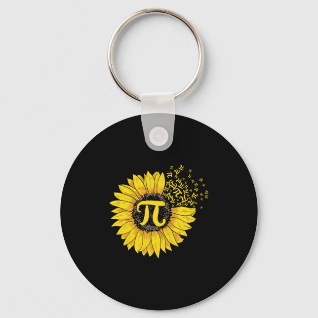Porte-clés Math Enseignant Pi Numéro Tournesol (Recto)