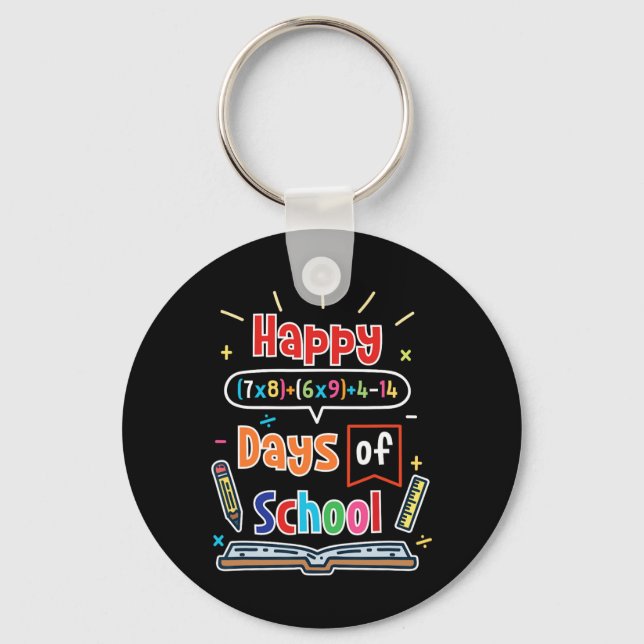 Porte-clés Math Formula 100 Jours D'École Joyeux 100E Jour De (Recto)