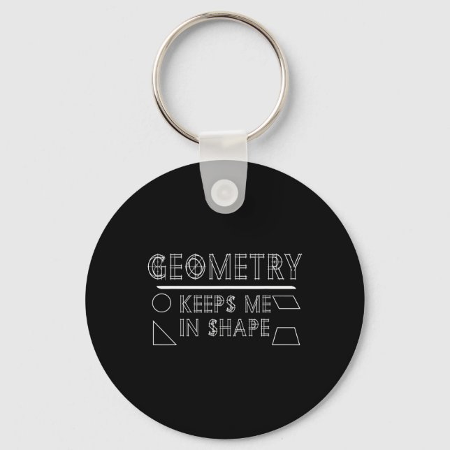 Porte-clés Math Geek Géométrie Professeur Phrase Gym Dire Gra (Recto)