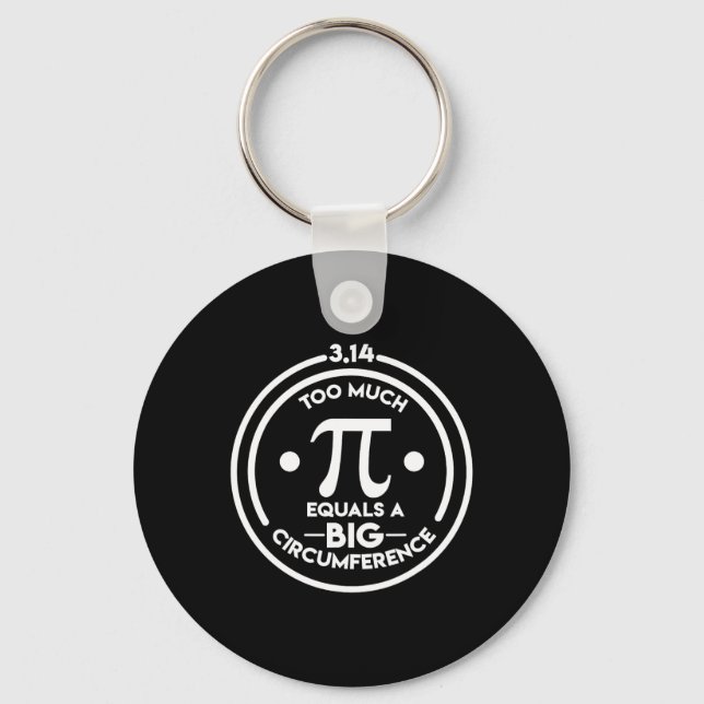 Porte-clés Math Geek Jour Pi Grande circonférence (Recto)