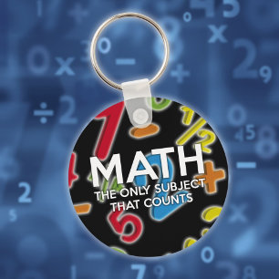 Porte-clés Math. Le seul sujet qui compte
