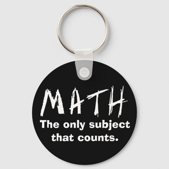 Porte-clés Math Le Seul Sujet Qui Compte Bouton (Recto)