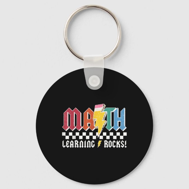 Porte-clés Math Learning Rocks Abcd Teacher Rock &amp; Roll B (Recto)