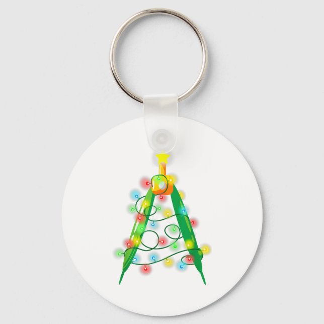 Porte-clés Math Teacher Comp Christmas Tree Lights School Geo (Recto)