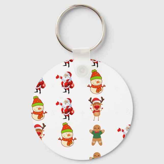 Porte-clés mathématiques de noël drôle (Recto)