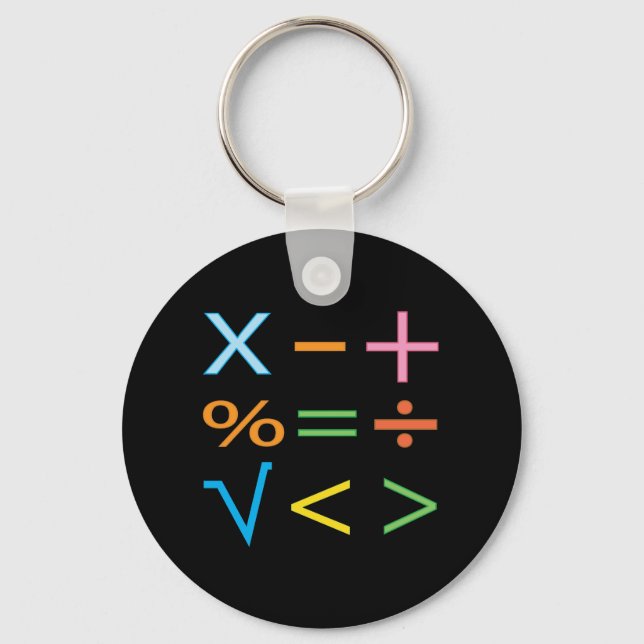 Porte-clés Mathématiques Symbole mathématique Math  (Recto)
