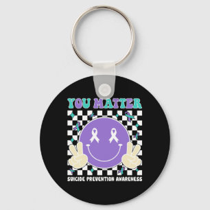Porte-clés Matière Turquoise Violet Sensibilisation Santé Men