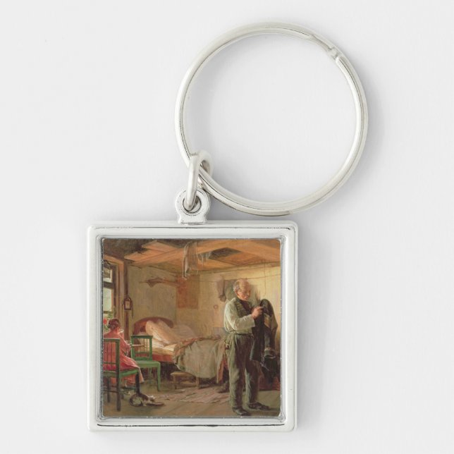 Porte-clés Matin dans la loge d'un portier, 1874 (Devant)
