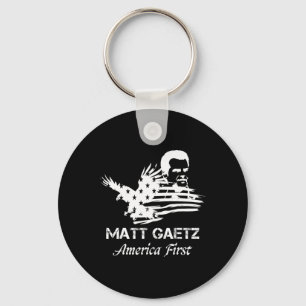 Porte-clés Matt Gaetz Face Drapeau Américain Aigle Trump 2024