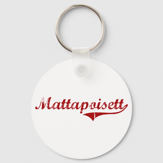 Porte-clés Mattapoisett Massachusetts Design classique (Recto)