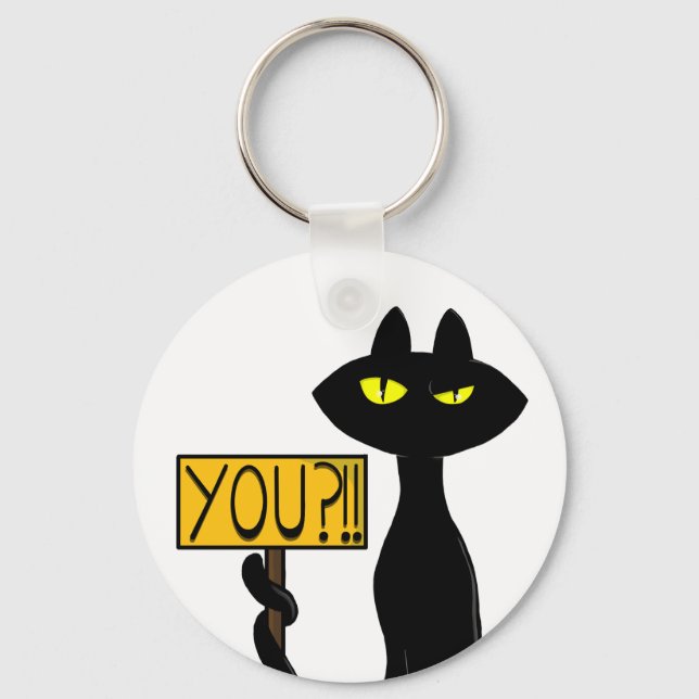 Porte-clés Mauvais Boogie -Le Chat- "Vous?!!" Anneaux à Clés  (Recto)