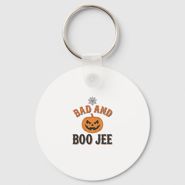 Porte-clés Mauvais et Boo Jee Halloween Citrouille Graphique_ (Recto)