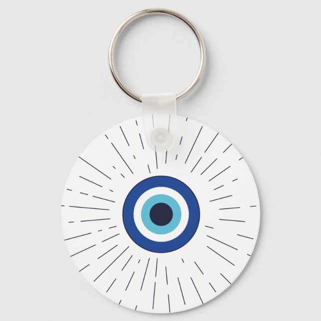 Porte-clés mauvais œil (bleu) (Recto)