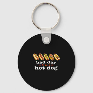 Porte-clés Mauvaise journée pour être un hot dog drôle bbq gr