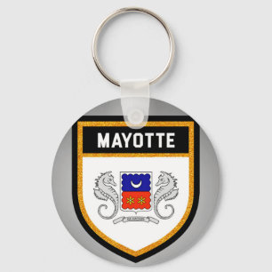 Porte-clés Mayotte Drapeau unique cool moderne texture col