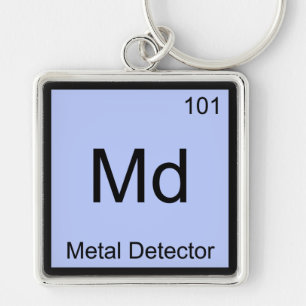 Porte-clés Md - Détecteur de métal Chimie Symbole de l'élémen