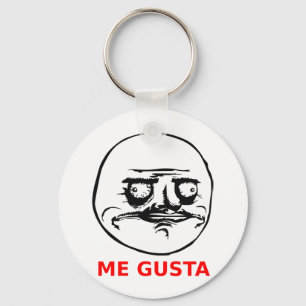 Porte-clés Me Gusta Face with Text
