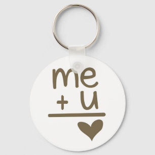 Porte-clés Me Plus You Equals Love Doodle Keychain