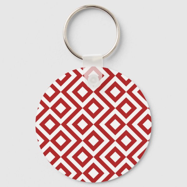 Porte-clés Meander rouge et blanc (Recto)