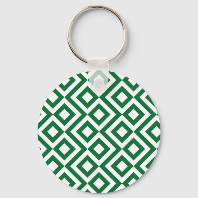 Porte-clés Meander vert et blanc (Recto)