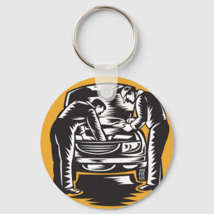 Porte-clés Mécanique Travaillant Sur Un Porte - clé Automobil