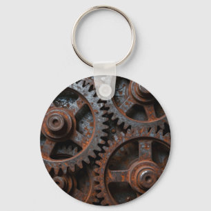 Porte-clés Mécanisme Industriel Rouillé