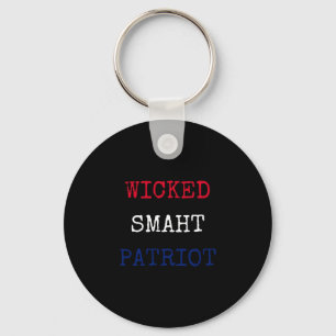 Porte-clés Méchant smaht patriote intelligent drôle de Boston