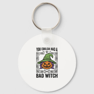 Porte-clés Méchante Sorcière Drôle de Citrouille d'Halloween