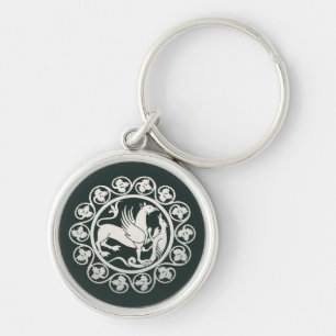 Porte-clés Médaillon de combat de griffon médiéval