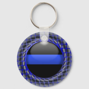 Porte-clés Médaillon de la Ligne Bleue Mince
