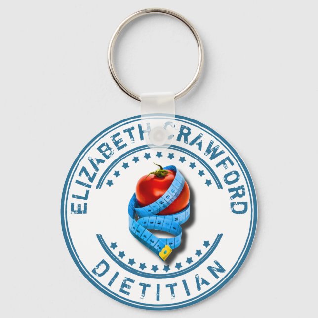 Porte-clés Médecin diétologiste diététiste avec bande de mesu (Recto)