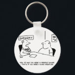 Porte-clés Médecin et patient en surpoids Obesity Sumo Cartoo<br><div class="desc">Le docteur dit à un patient en surpoids qu'il serait en parfait état - s'il était un lutteur de sumo. Dessin du caricaturiste britannique Nigel Sutherland.</div>