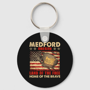 Porte-clés Medford Oregon Etats-Unis Drapeau 4 Juillet