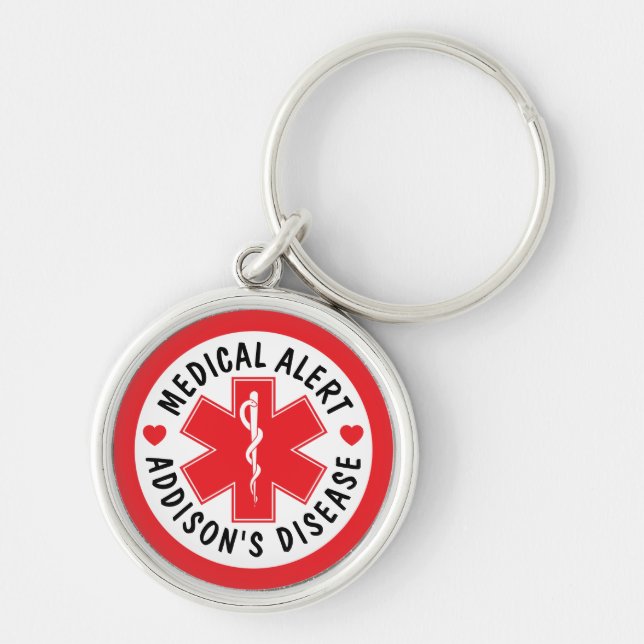 Porte-clés Medical Alert Addison's Disease  - Custom (Devant)