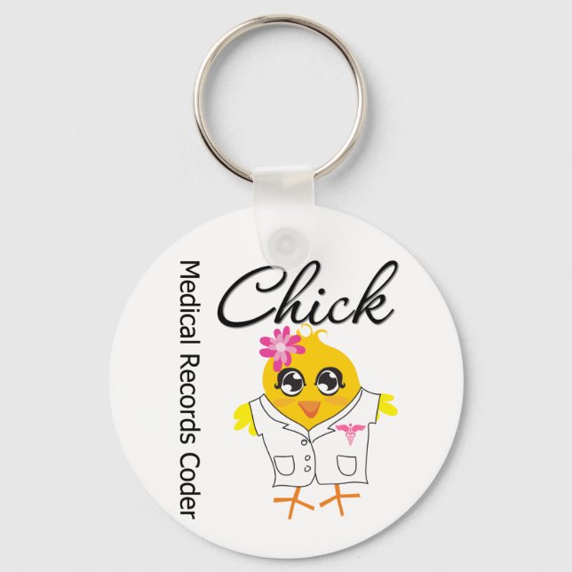 Porte-clés Medical Records Coder Chick (Recto)