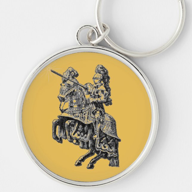 Porte-clés Medieval Knight Round Fantasy Key Chain (Devant)