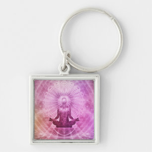Porte-clés Méditation du Yoga spirituel Zen coloré