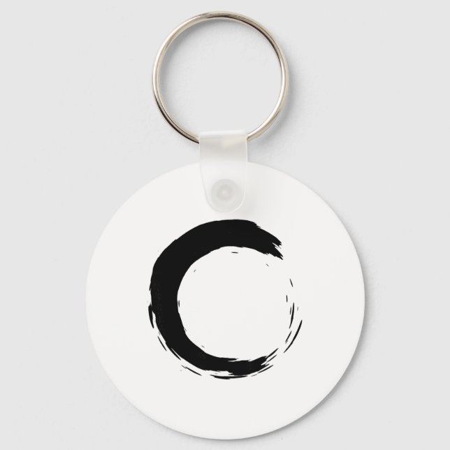 Porte-clés Méditation Enso Cercle Pleine Conscience Bouddha B (Recto)