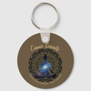 Porte-clés Méditation Sérénité Cosmique – Mandala Galaxie