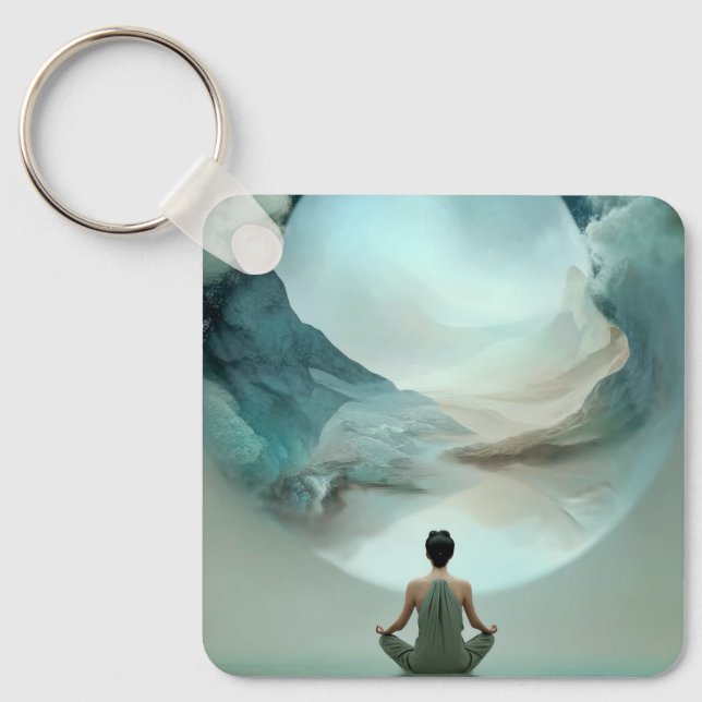 Porte-clés Méditation Zen Mystique (Recto)