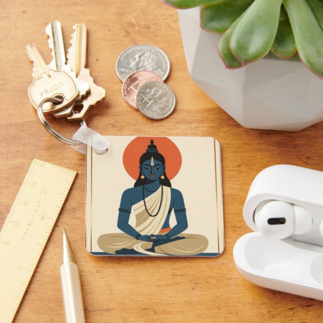 Porte-clés Méditer le Porte - clé de Bouddha (Bureau)