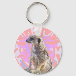 Porte-clés Meerkat rosâtre