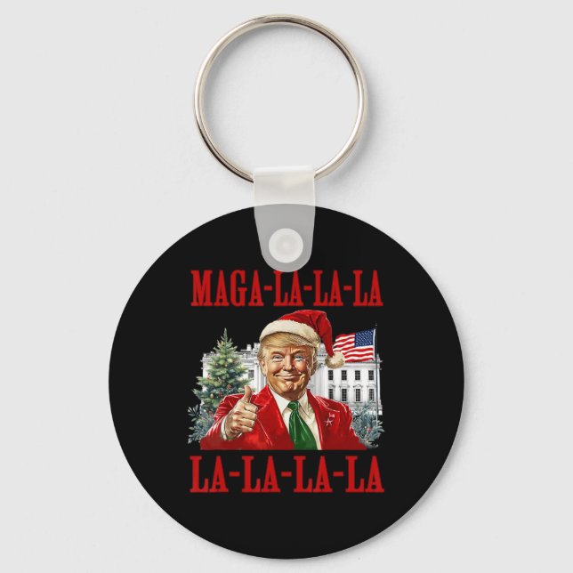 Porte-clés Mega La La Donald Trump Potus 47 Mauvais Noël (Recto)