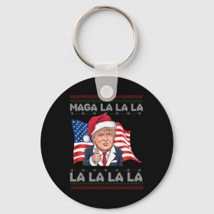 Porte-clés Mega La La Donald Trump Potus 47 Mauvais Noël
